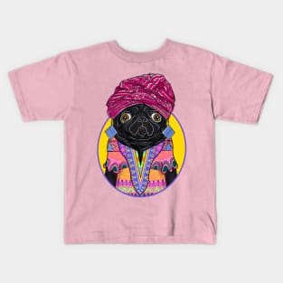 Black Pug Kids T-Shirt